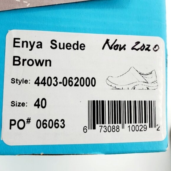 NWB Dansko Enya Women's US 9.5 EU 40Brown Suede Leather Upper Slip-on Clog/Mule - Picture 12 of 12